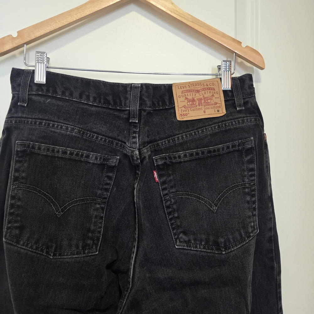Vintage Levi's 550 Women's Black Jeans Size 16